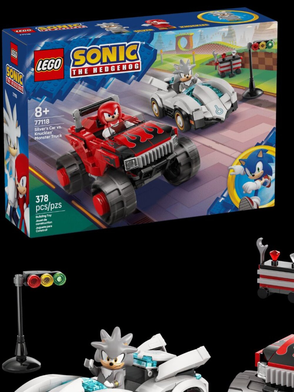 New Lego Sonic the Hedgehog Silver’s Car vs. Knuckles’ Monster Truck 77118
